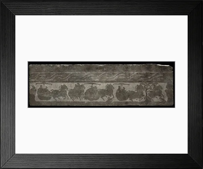 Framed Print : Funerary Relief with Chariot Procession, 2nd Century. Creator: Unknown Framed Print : Funerary Relief with Chariot Procession, 2nd Century. Creator: Unknown