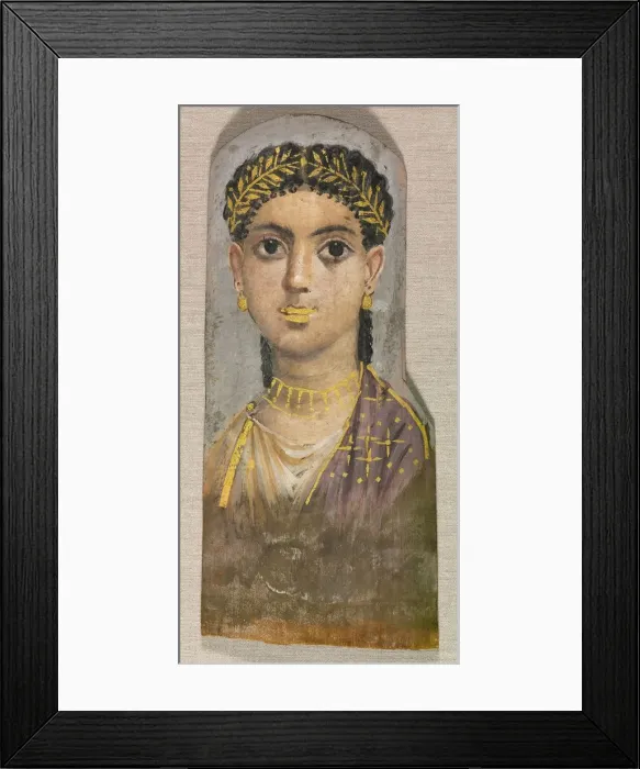 Framed Print : Funerary Portrait of a Young Girl, c. AD 25-37. Creator: Unknown Framed Print : Funerary Portrait of a Young Girl, c. AD 25-37. Creator: Unknown
