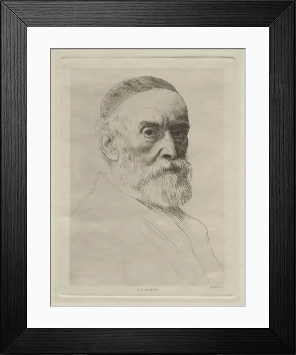 Framed Print : G. F. Watts. Creator: Alphonse Legros (French, 1837-1911)