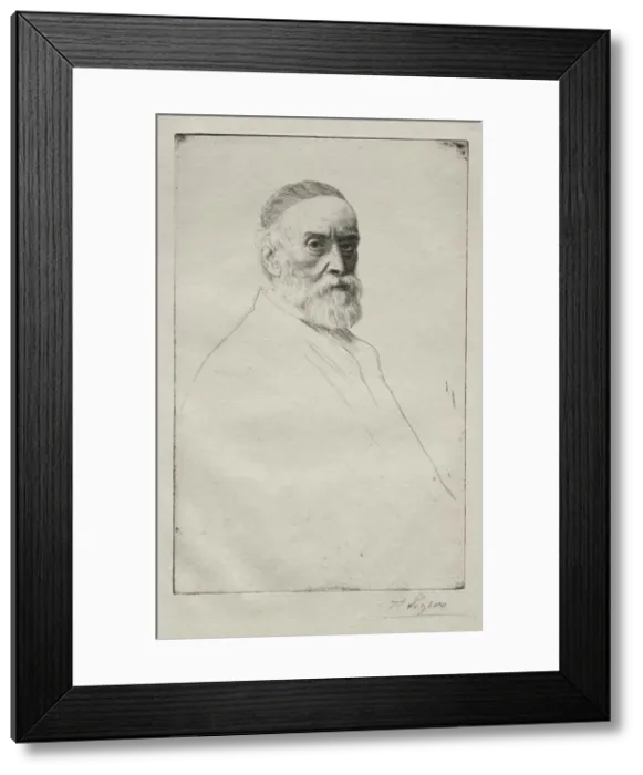 Framed Print : G. F. Watts. Creator: Alphonse Legros (French, 1837-1911) Framed Print : G. F. Watts. Creator: Alphonse Legros (French, 1837-1911)
