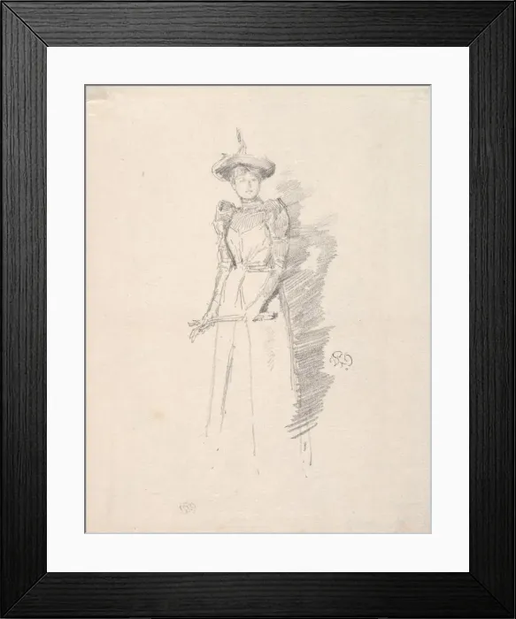 Framed Print : Gants de Suede, 1890. Creator: James McNeill Whistler (American, 1834-1903) Framed Print : Gants de Suede, 1890. Creator: James McNeill Whistler (American, 1834-1903)