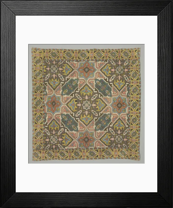 Framed Print : Cover with geometric design, 1800s. Creator: Unknown Framed Print : Cover with geometric design, 1800s. Creator: Unknown