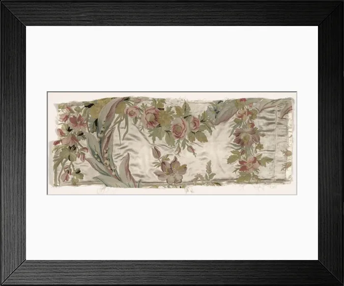 Framed Print : Coverlet Fragment, c. 1760-1770. Creator: Philippe de Lasalle (French, 1723-1805) Framed Print : Coverlet Fragment, c. 1760-1770. Creator: Philippe de Lasalle (French, 1723-1805)