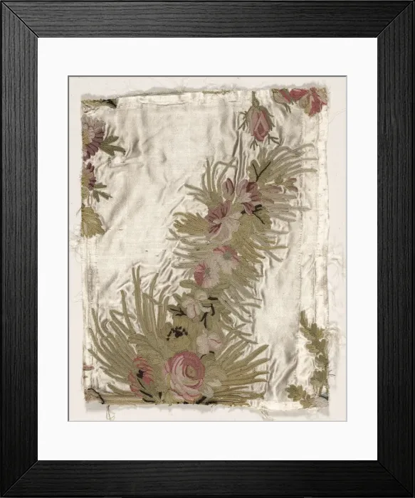 Framed Print : Coverlet Fragment, c. 1760-1770. Creator: Philippe de Lasalle (French, 1723-1805) Framed Print : Coverlet Fragment, c. 1760-1770. Creator: Philippe de Lasalle (French, 1723-1805)