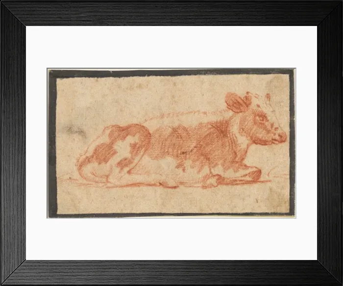 Framed Print : Cow, second half 1600s. Creator: Johann Heinrich Roos (German, 1631-1685) Framed Print : Cow, second half 1600s. Creator: Johann Heinrich Roos (German, 1631-1685)
