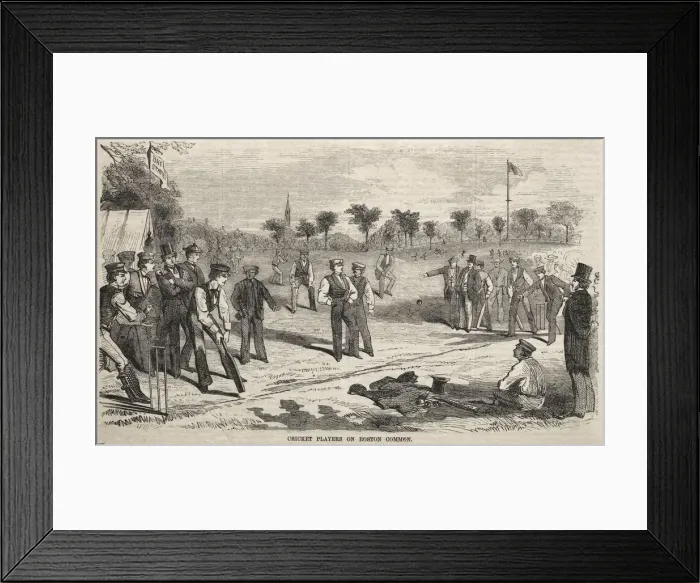 Framed Print : Cricket Players on Boston Common, 1859. Creator: Winslow Homer (American, 1836-1910) Framed Print : Cricket Players on Boston Common, 1859. Creator: Winslow Homer (American, 1836-1910)
