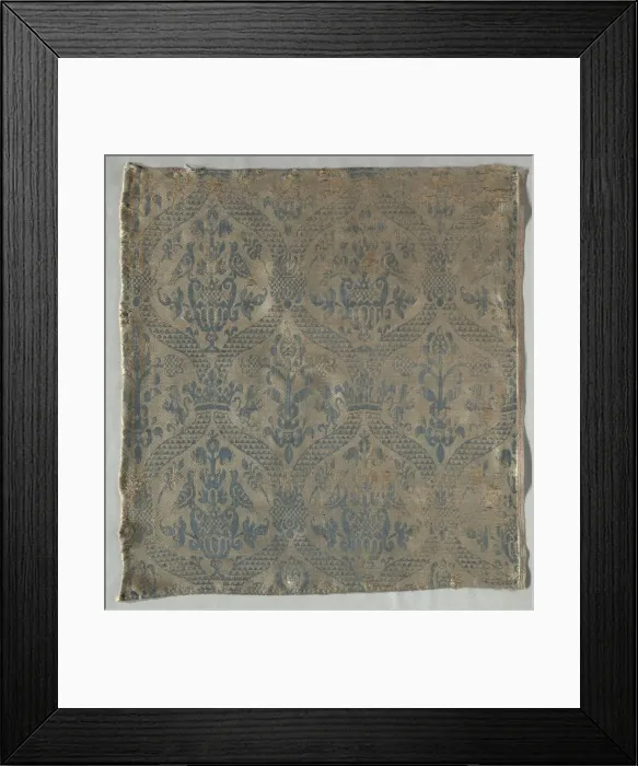 Framed Print : Damask Fragment, 1500s. Creator: Unknown Framed Print : Damask Fragment, 1500s. Creator: Unknown