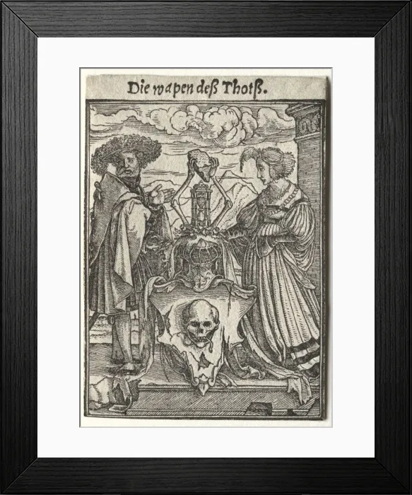 Framed Print : Dance of Death: The Coat of Arms of Death. Creator: Hans Holbein (German, 1497 / 98-1543) Framed Print : Dance of Death: The Coat of Arms of Death. Creator: Hans Holbein (German, 1497 / 98-1543)