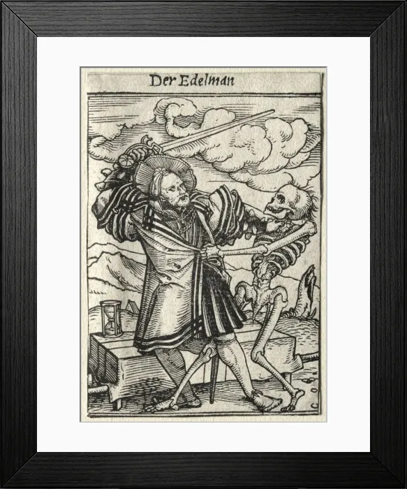 Framed Print : Dance of Death: The Nobleman. Creator: Hans Holbein (German, 1497 / 98-1543) Framed Print : Dance of Death: The Nobleman. Creator: Hans Holbein (German, 1497 / 98-1543)