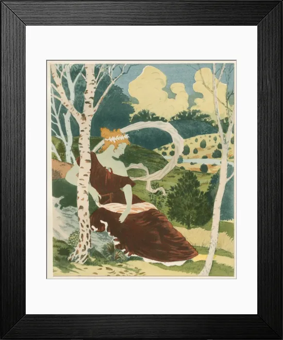 Framed Print : Dans les Bois, 1899. Creator: Eugene Grasset (French, 1841-1917); Imprimerie Champenois Framed Print : Dans les Bois, 1899. Creator: Eugene Grasset (French, 1841-1917); Imprimerie Champenois