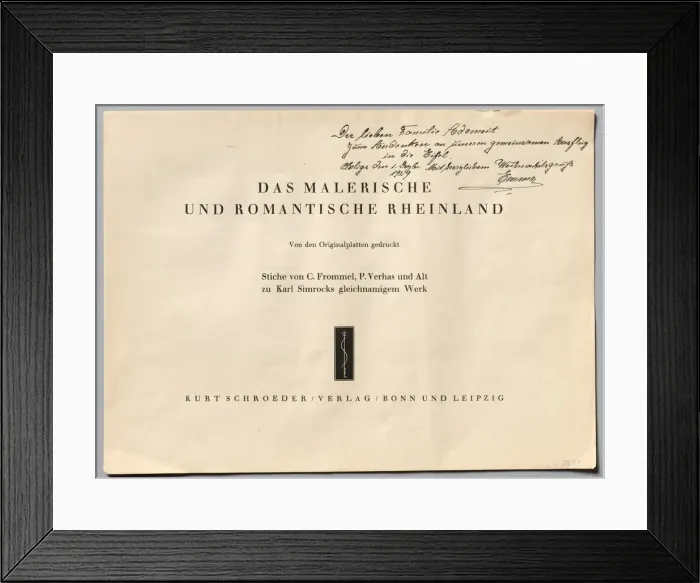 Framed Print : Das Malerische und Romantische Rheinland, 1928 Framed Print : Das Malerische und Romantische Rheinland, 1928