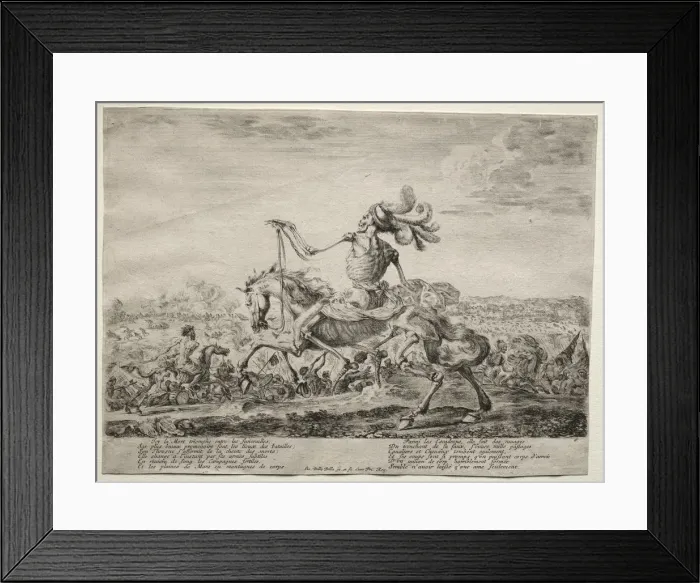 Framed Print : Death on the Battlefield, 1646-1647. Creator: Stefano Della Bella (Italian, 1610-1664) Framed Print : Death on the Battlefield, 1646-1647. Creator: Stefano Della Bella (Italian, 1610-1664)