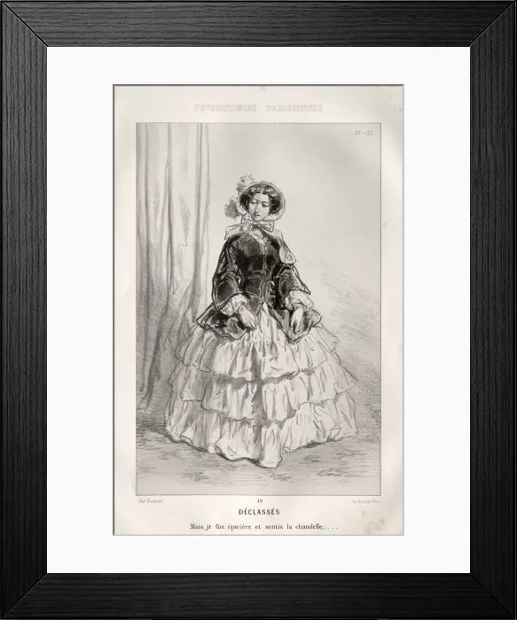 Framed Print : Declasses. Creator: Paul Gavarni (French, 1804-1866) Framed Print : Declasses. Creator: Paul Gavarni (French, 1804-1866)