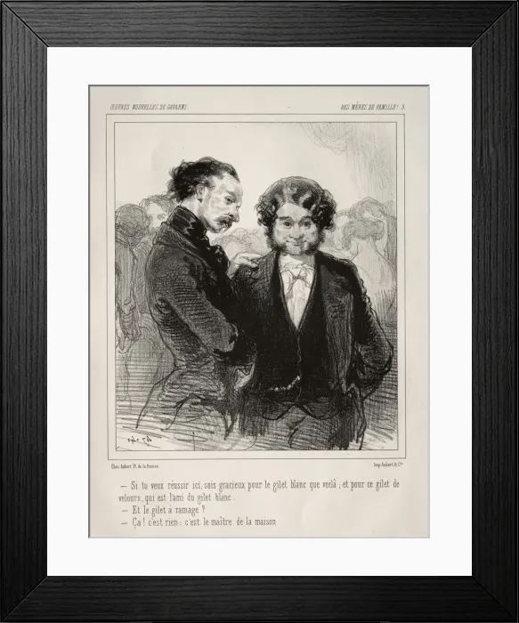 Framed Print : Des Meres de Famille!. Creator: Paul Gavarni (French, 1804-1866) Framed Print : Des Meres de Famille!. Creator: Paul Gavarni (French, 1804-1866)