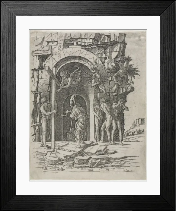 Framed Print : Descent into Limbo, late 1460s. Creator: Andrea Mantegna (Italian, 1431-1506), attributed to Framed Print : Descent into Limbo, late 1460s. Creator: Andrea Mantegna (Italian, 1431-1506), attributed to