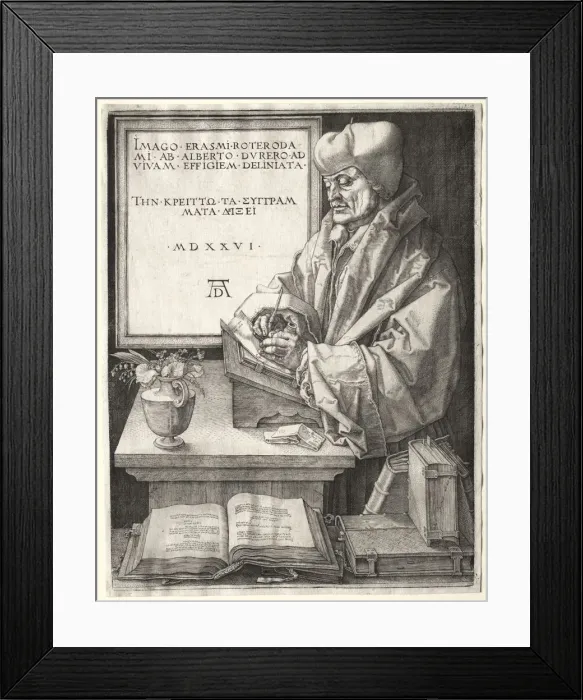 Framed Print : Desiderius Erasmus of Rotterdam, 1526. Creator: Albrecht Dürer (German, 1471-1528) Framed Print : Desiderius Erasmus of Rotterdam, 1526. Creator: Albrecht Dürer (German, 1471-1528)