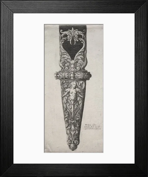 Framed Print : Design for Dagger Sheath. Creator: Wenceslaus Hollar (Bohemian, 1607-1677) Framed Print : Design for Dagger Sheath. Creator: Wenceslaus Hollar (Bohemian, 1607-1677)