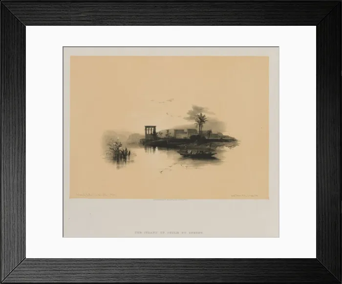 Framed Print : Egypt and Nubia, Volume II: Island of Philae, on the Nile, Nubia, 1847. Creator: Louis Haghe Framed Print : Egypt and Nubia, Volume II: Island of Philae, on the Nile, Nubia, 1847. Creator: Louis Haghe