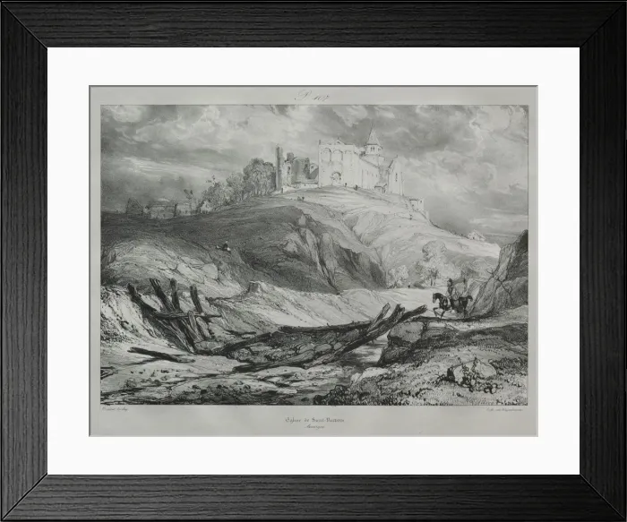 Framed Print : Eglise de St. Nectaire. Creator: Eugene Isabey (French, 1803-1886) Framed Print : Eglise de St. Nectaire. Creator: Eugene Isabey (French, 1803-1886)