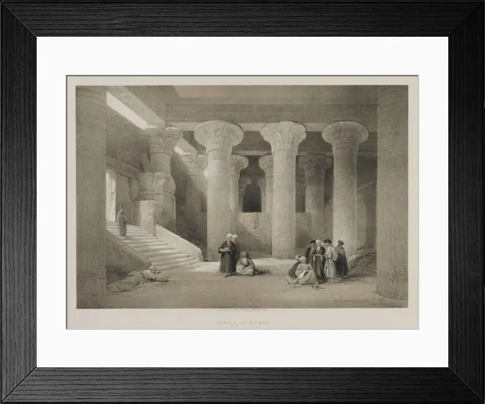 Framed Print : Egypt and Nubia, Volume I: Temple at Esneh, 1846. Creator: Louis Haghe (British, 1806-1885); F Framed Print : Egypt and Nubia, Volume I: Temple at Esneh, 1846. Creator: Louis Haghe (British, 1806-1885); F