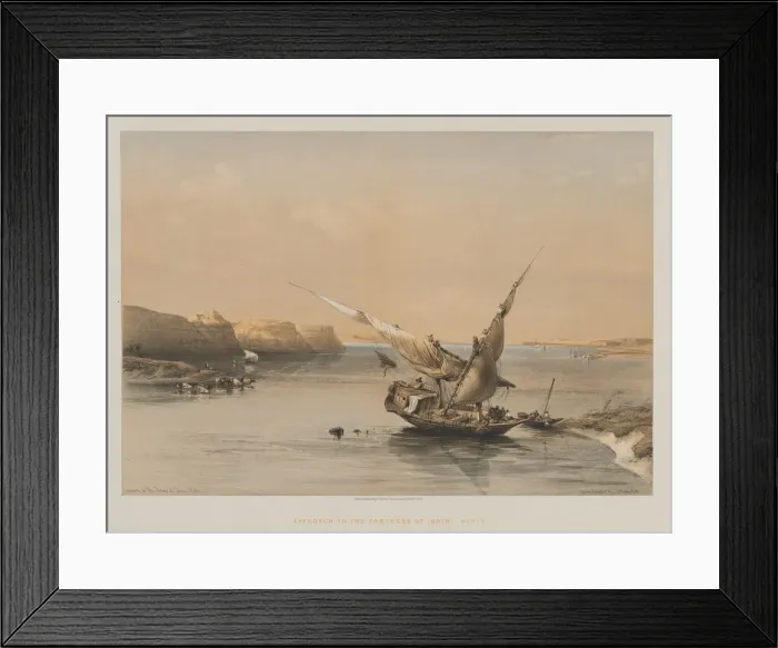 Framed Print : Egypt and Nubia, Volume II: Approach to the Fortress of Ibrim, Nubia, 1847. Creator Framed Print : Egypt and Nubia, Volume II: Approach to the Fortress of Ibrim, Nubia, 1847. Creator