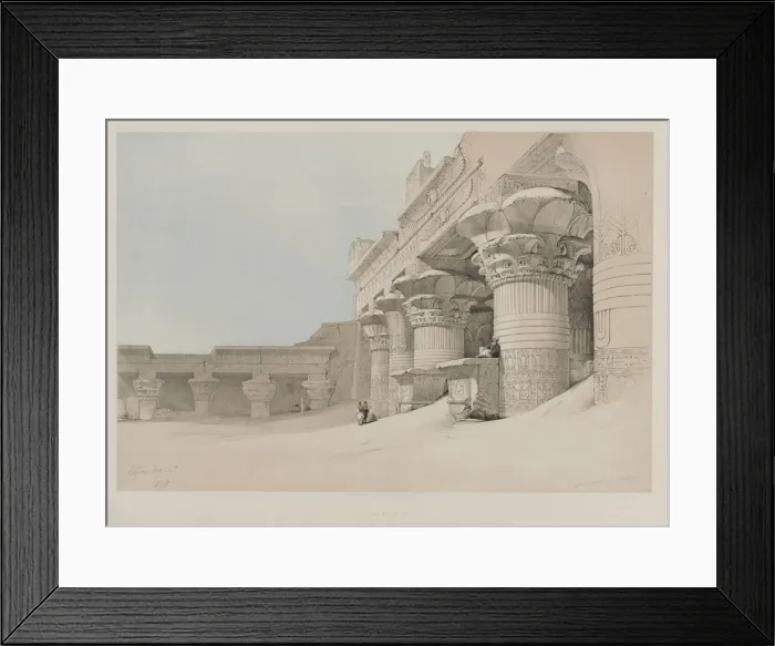 Framed Print : Egypt and Nubia, Volume II: Edfou, 1846. Creator: Louis Haghe (British, 1806-1885); F Framed Print : Egypt and Nubia, Volume II: Edfou, 1846. Creator: Louis Haghe (British, 1806-1885); F