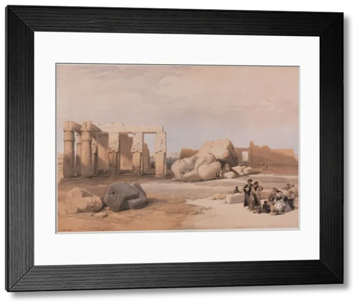 Framed Print : Egypt and Nubia, Volume II: Fragments of the Great Colossi at the Memnonium, Thebes, 1847 Framed Print : Egypt and Nubia, Volume II: Fragments of the Great Colossi at the Memnonium, Thebes, 1847