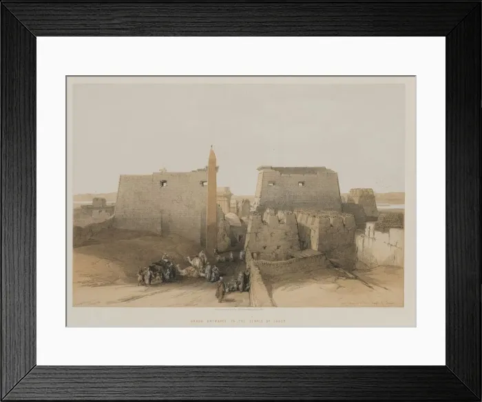 Framed Print : Egypt and Nubia, Volume II: Grand Entrance to the Temple of Luxor, 1848. Creator: Louis Haghe Framed Print : Egypt and Nubia, Volume II: Grand Entrance to the Temple of Luxor, 1848. Creator: Louis Haghe