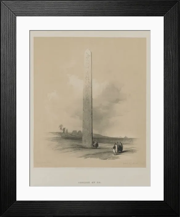 Framed Print : Egypt and Nubia, Volume II: Obelisk of Heliopolis, 1848. Creator: Louis Haghe (British Framed Print : Egypt and Nubia, Volume II: Obelisk of Heliopolis, 1848. Creator: Louis Haghe (British