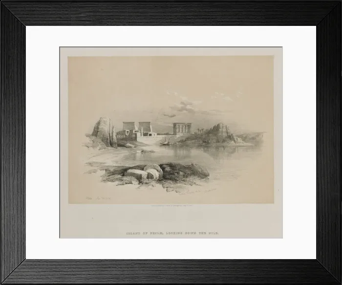 Framed Print : Egypt and Nubia, Volume II: Philae, 1848. Creator: Louis Haghe (British, 1806-1885); F Framed Print : Egypt and Nubia, Volume II: Philae, 1848. Creator: Louis Haghe (British, 1806-1885); F