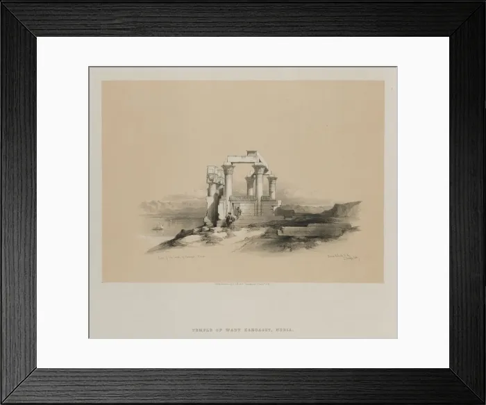 Framed Print : Egypt and Nubia, Volume II: Ruins of the Temple of Kardeseh, Nubia, 1848. Creator Framed Print : Egypt and Nubia, Volume II: Ruins of the Temple of Kardeseh, Nubia, 1848. Creator