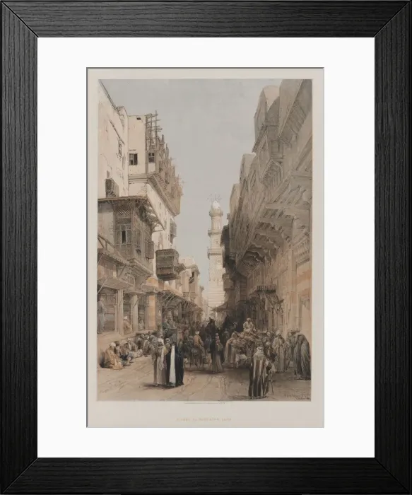 Framed Print : Egypt and Nubia, Volume III: Mosque el Mooristan, Cairo, 1849. Creator: Louis Haghe (British Framed Print : Egypt and Nubia, Volume III: Mosque el Mooristan, Cairo, 1849. Creator: Louis Haghe (British