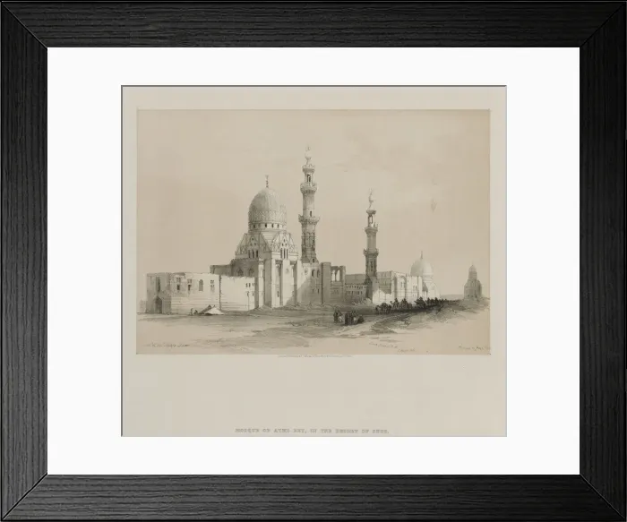 Framed Print : Egypt and Nubia, Volume III: Tombs of the Caliphs-Cairo. Mosque of Ayed Be[y], 1849