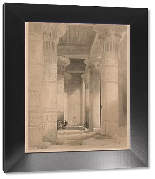 Egypt and Nubia: Volume I - Frontispiece, View under the Grand Portico, Philae, 1838