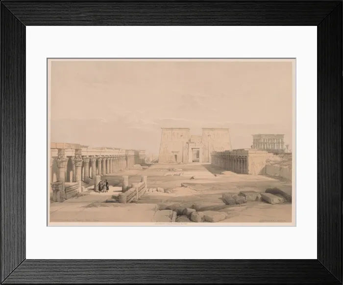 Framed Print : Egypt and Nubia: Volume I - No. 42, Grand Approach to the Temple of Philae, Nubia, 1838 Framed Print : Egypt and Nubia: Volume I - No. 42, Grand Approach to the Temple of Philae, Nubia, 1838