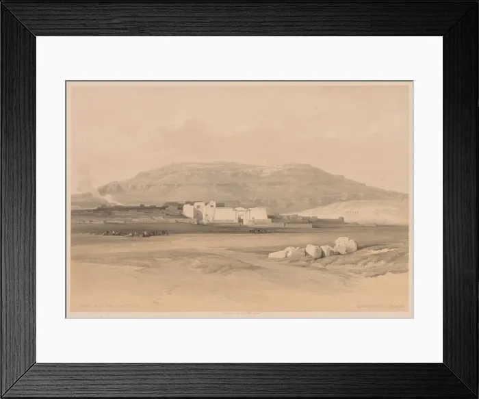Framed Print : Egypt and Nubia: Volume II - No. 20, Medinet Abou, Thebes, 1838. Creator: Louis Haghe (British Framed Print : Egypt and Nubia: Volume II - No. 20, Medinet Abou, Thebes, 1838. Creator: Louis Haghe (British