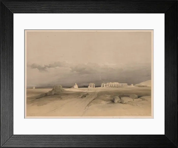 Framed Print : Egypt and Nubia: Volume II - No. 8, Ruins of the Memnonium, Thebes, 1838. Creator Framed Print : Egypt and Nubia: Volume II - No. 8, Ruins of the Memnonium, Thebes, 1838. Creator