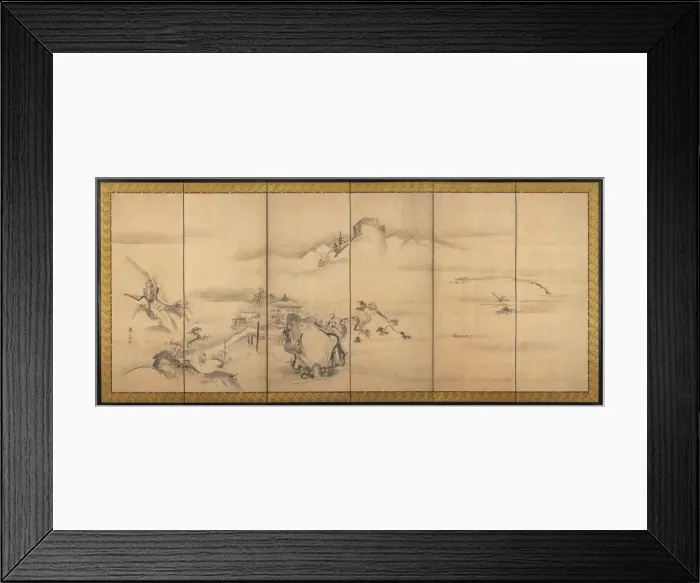Framed Print : Eight Views of the Xiao and Xiang Rivers, 1700s. Creator: Watanabe Shik? (Japanese, 1683-1755) Framed Print : Eight Views of the Xiao and Xiang Rivers, 1700s. Creator: Watanabe Shik? (Japanese, 1683-1755)