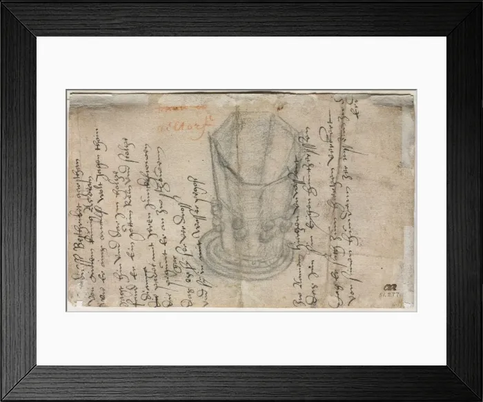 Framed Print : Eight-Sided Cup (verso), 1513. Creator: Wolfgang Huber (Austrian, 1490-1553) Framed Print : Eight-Sided Cup (verso), 1513. Creator: Wolfgang Huber (Austrian, 1490-1553)