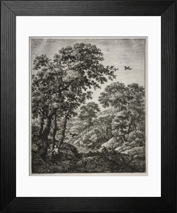 Framed Print : Elijah Fed by the Ravens. Creator: Anthonie Waterloo (Dutch, 1609 / 10-1690) Framed Print : Elijah Fed by the Ravens. Creator: Anthonie Waterloo (Dutch, 1609 / 10-1690)