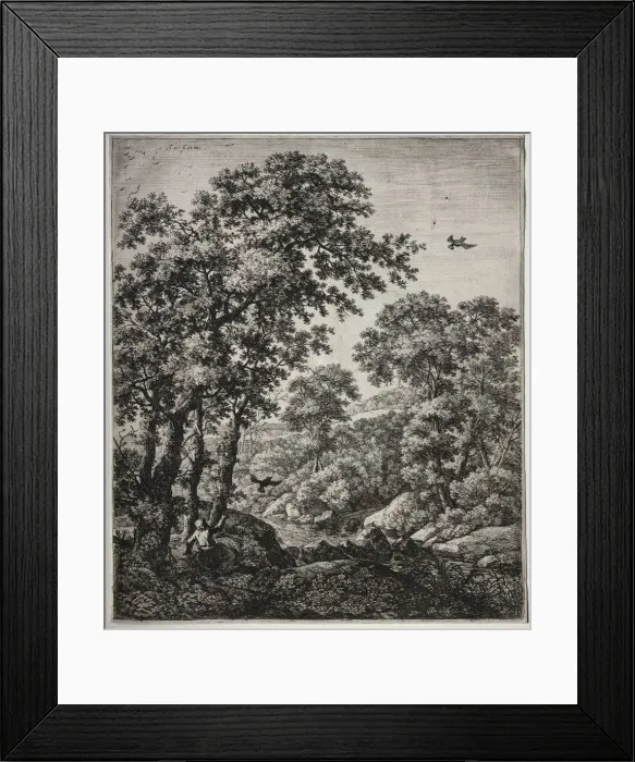 Framed Print : Elijah Fed by the Ravens. Creator: Anthonie Waterloo (Dutch, 1609 / 10-1690) Framed Print : Elijah Fed by the Ravens. Creator: Anthonie Waterloo (Dutch, 1609 / 10-1690)
