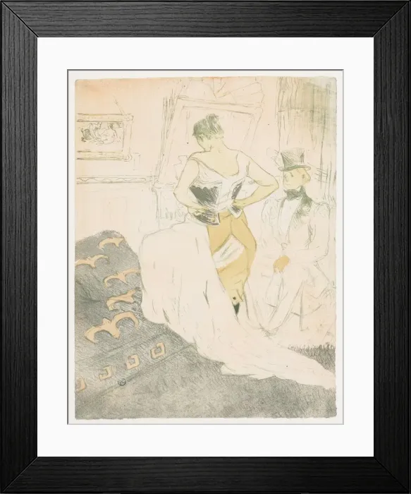 Framed Print : Elles: Woman In a Corset, 1896. Creator: Henri de Toulouse-Lautrec (French, 1864-1901) Framed Print : Elles: Woman In a Corset, 1896. Creator: Henri de Toulouse-Lautrec (French, 1864-1901)
