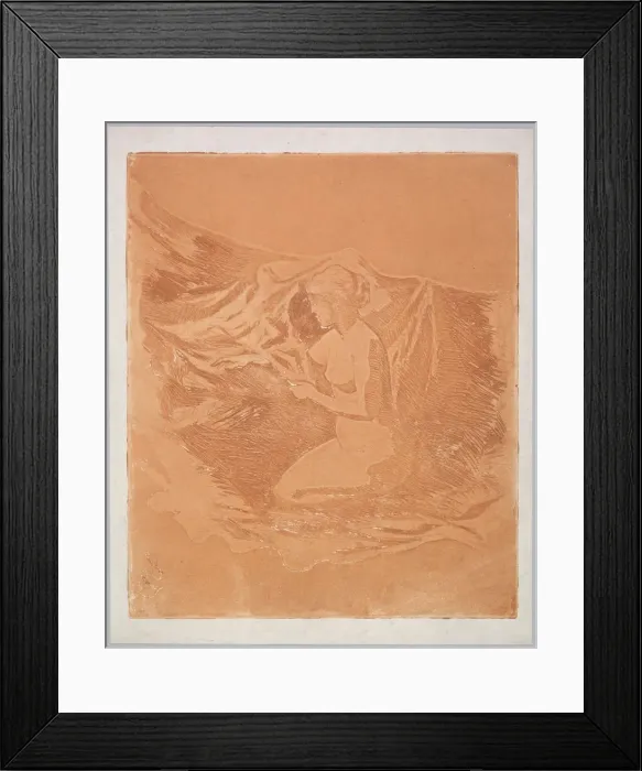 Framed Print : Embers Glow, 1890-1897. Creator: Theodore Roussel (French, 1847-1926) Framed Print : Embers Glow, 1890-1897. Creator: Theodore Roussel (French, 1847-1926)