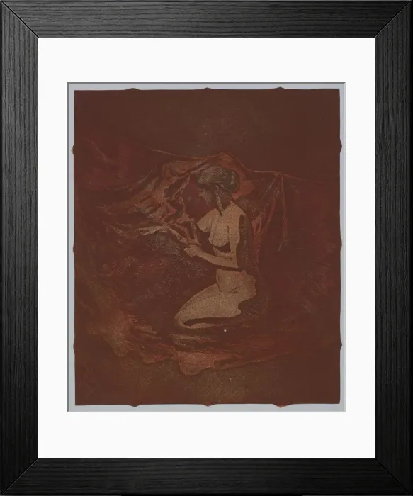 Framed Print : Embers Glow, 1890-1897. Creator: Theodore Roussel (French, 1847-1926) Framed Print : Embers Glow, 1890-1897. Creator: Theodore Roussel (French, 1847-1926)