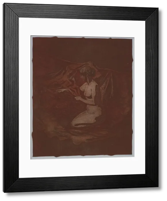 Framed Print : Embers Glow, 1890-1897. Creator: Theodore Roussel (French, 1847-1926) Framed Print : Embers Glow, 1890-1897. Creator: Theodore Roussel (French, 1847-1926)