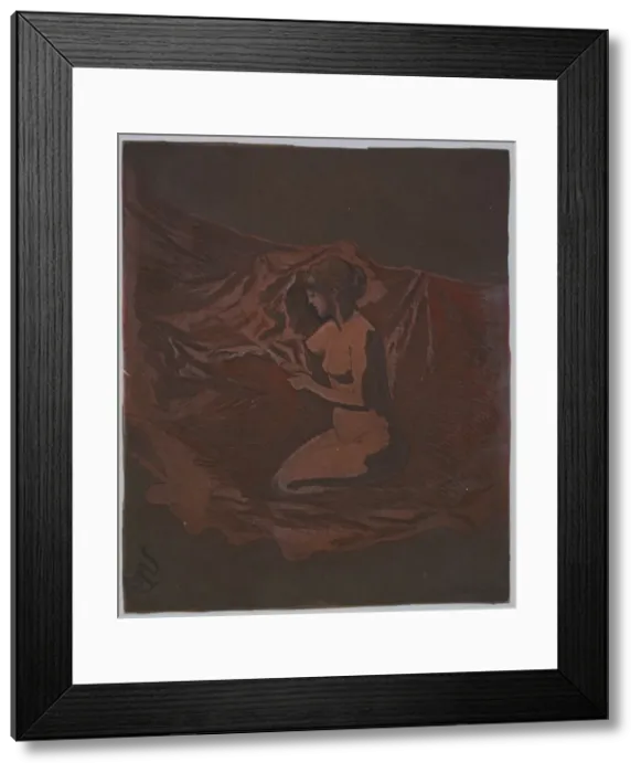 Framed Print : Embers Glow, 1890-1897. Creator: Theodore Roussel (French, 1847-1926) Framed Print : Embers Glow, 1890-1897. Creator: Theodore Roussel (French, 1847-1926)