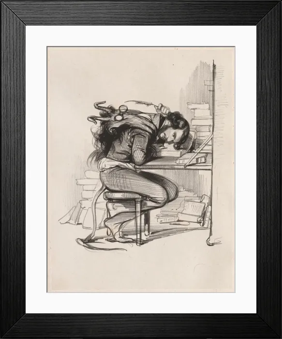 Framed Print : Emile Forgues (Old Nick), c. 1835-1840. Creator: Paul Gavarni (French, 1804-1866) Framed Print : Emile Forgues (Old Nick), c. 1835-1840. Creator: Paul Gavarni (French, 1804-1866)