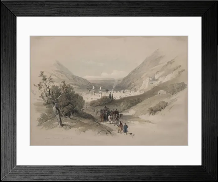 Framed Print : Entrance to Nablus, 1839. Creator: David Roberts (British, 1796-1864) Framed Print : Entrance to Nablus, 1839. Creator: David Roberts (British, 1796-1864)