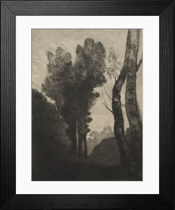 Framed Print : Environs of Rome, 1866. Creator: Jean Baptiste Camille Corot (French, 1796-1875); Cadart Framed Print : Environs of Rome, 1866. Creator: Jean Baptiste Camille Corot (French, 1796-1875); Cadart