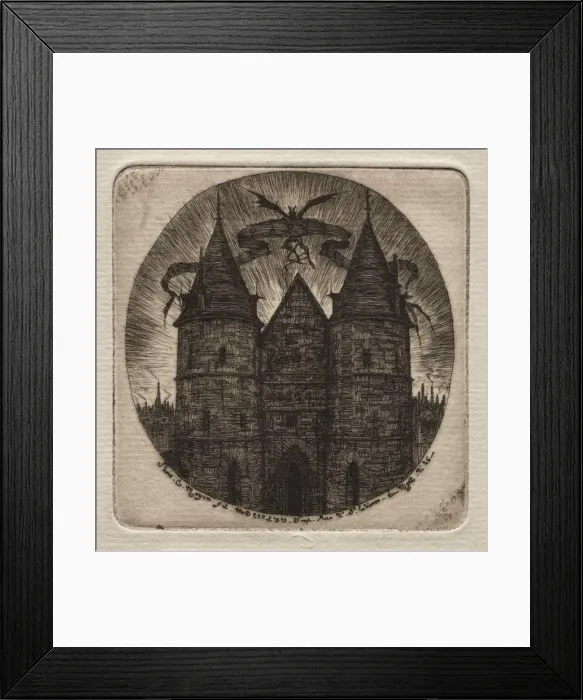 Framed Print : Etchings of Paris: Old Gate of the Palace of Justice, 1854. Creator: Charles Meryon (French Framed Print : Etchings of Paris: Old Gate of the Palace of Justice, 1854. Creator: Charles Meryon (French